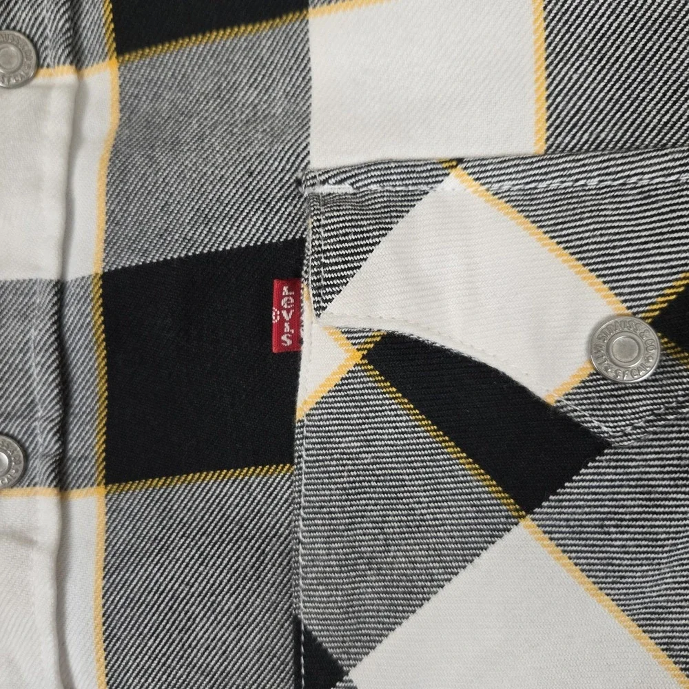 Levis X NBA Shirt Mens 2XL Los Angeles Lakers Long Sleeve Button Up Flannel Snap